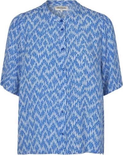 Lollys Laundry Bonoll Shirt SS Kvinde Blue Kortærmede Bluser Str L - h...