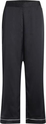 CCDK Janet Pyjamas Pants W/piping Kvinde Sort Bukser Med Brede Ben Str...