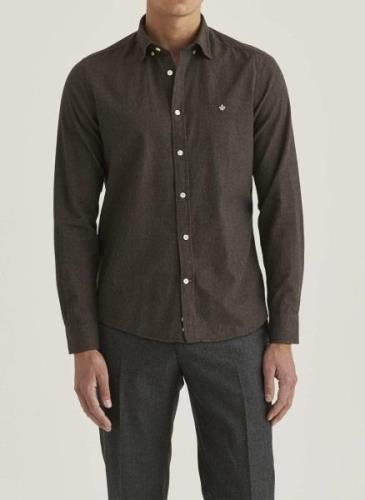 Morris Stockholm Watts Flannel Shirt Slim Fit Mand Brown Langærmede Sk...