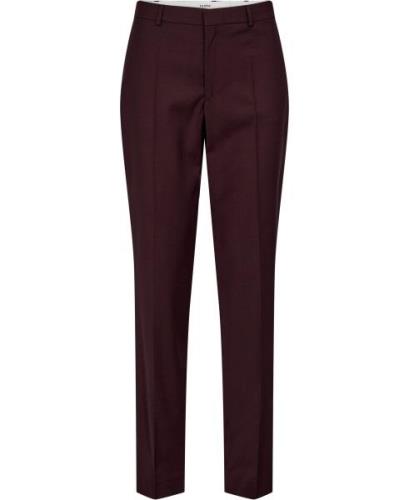 Filippa K Emma Wool Trousers Kvinde Burgundy Bukser Med Smalle Ben Str...