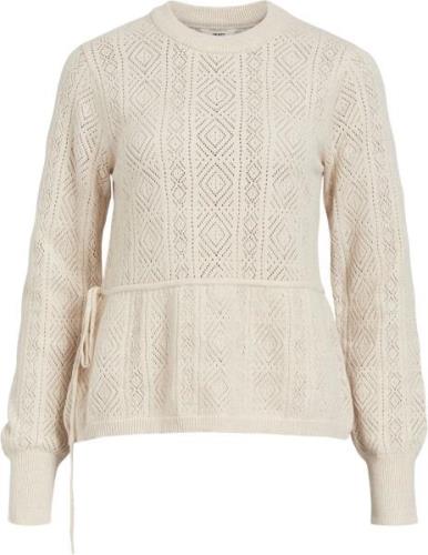 Object Objhavana L/S ON String Knit Pullo Kvinde Sandshell/melange Lan...