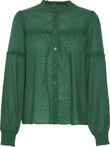 Kaffe Kasille Shirt Blouse Kvinde Aventurine Langærmede Bluser Str 40 ...