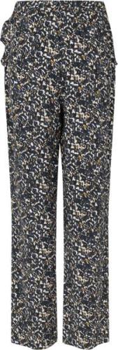 Rosemunde Viscose Trousers Kvinde Navy Camo Print Bukser Med Lige Ben ...