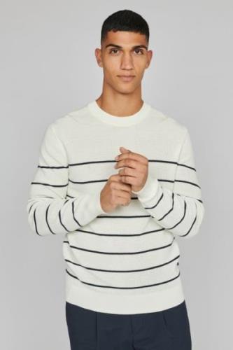 Matinique Matriton Stripe Mand Broken White Sweaters Regular Fit Str L...