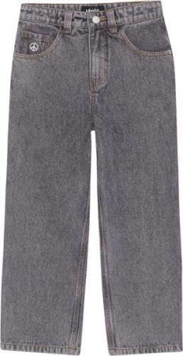 Molo Aska Str 7 år / 122 cm - Sort Jeans Bomuld hos Magasin