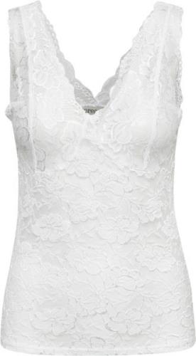 Cream Glaze Long Top Kvinde Optical White Tanktoppe Str L - hos Magasi...