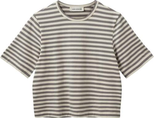 Sofie Schnoor Tshirt Kvinde Grey Striped Kortærmede T-shirts Str L - h...