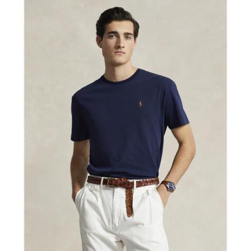 Polo Ralph Lauren Custom Slim Soft Cotton Tee Mand Blå Kortærmede T-sh...