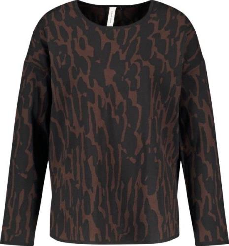 Gerry Weber Pullover 1/1 Sleeve Kvinde Brown/black Figured Sweaters St...