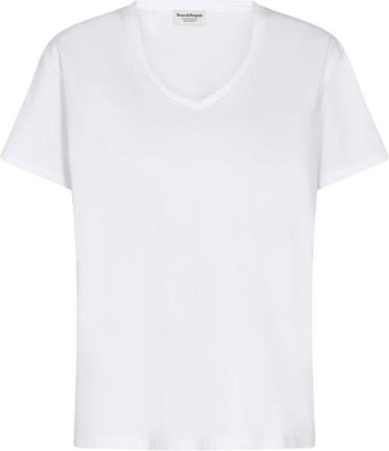 Bruun & Stengade BS Estrid Regular Fit Tshirt Kvinde Hvid Kortærmede T...