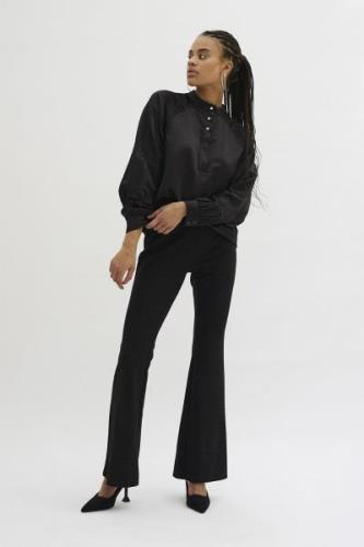 My Essential Wardrobe Estellemw Blouse Kvinde Black Langærmede Bluser ...