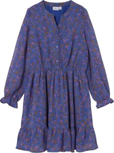 Name It Nkfolasigne LS Dress Str 128 - Dazzling Blue Kjoler hos Magasi...