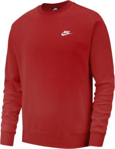 Nike Club Crewneck Mand Red Sweatshirts Str XL/LONG - Bomuld hos Magas...