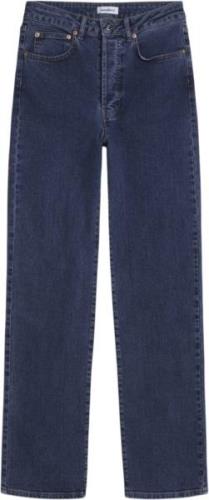 Woodbird Maria Dark Vintage Jeans Kvinde Dark Blue Straight Jeans Str ...