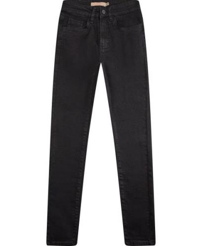 Denim Project Dpwmaja Highwaist Skinny Jeggins Kvinde W001 Black Skinn...