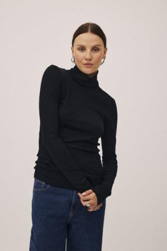 Magasin Cilla 11 RWS Merino Wool Kvinde Black Rullekraver Str L Merino