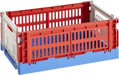 Hay HAY Colour Crate, Small Mix Red Str W17 X L26,5 X H10,5 - Kurve ho...