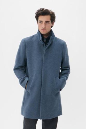 Matinique Harvey N Classic Wool Mand Dust Blue Frakker Regular Fit Str...