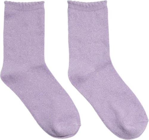 Pieces Pcsebby Glitter Long 1 Pack Socks N Ankelstrømper - hos Magasin