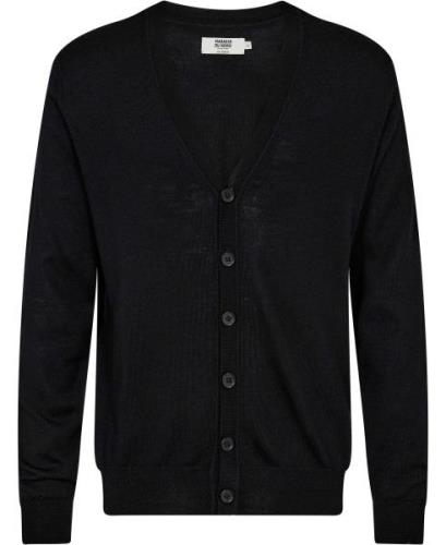 Magasin Morgan 3 100% RWS Merino Wool Mand Black Cardigans Str L Merin...