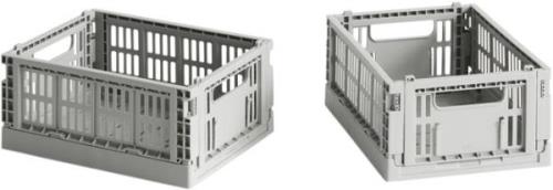 Hay Hay Colour Crate, Mini, 2 stk. Light Grey Str Mini - Kurve hos Mag...