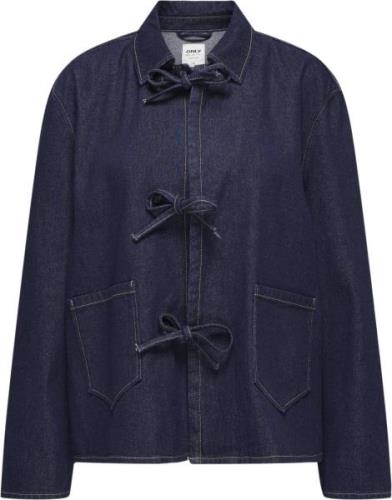 ONLY Onlthille L/S TIE Jacket DNM GUA Kvinde Dark Blue Denim/rinse Den...