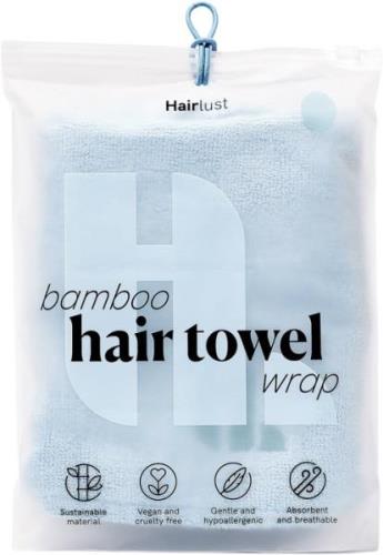 Hairlust Bamboo Hair Towel Wrap, Blue Blå Str 1 stk - Håndklæder Bomul...