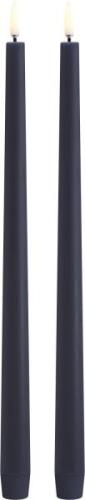 Uyuni LED Taper Candle, Dark Blue, Smooth, 2,3x32 cm / 2pack Dark Blue...