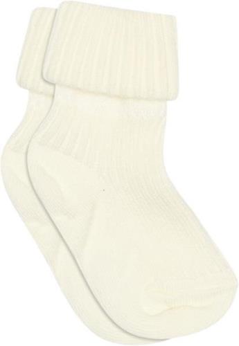 mpKids Anklesock 2/2 pad Baby Str 25/28 - Råhvid Strømper Bomuld hos M...