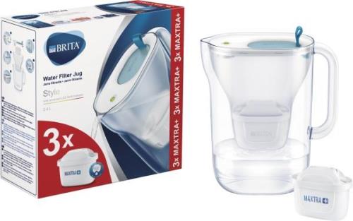 BRITA Brita Style Led4w Incl 3 Mxpro JUG Blue Blå - Kander hos Magasin