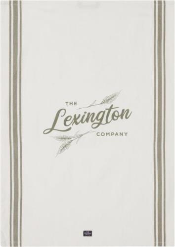 Lexington Lexington Organic Cotton Kitchen Towel White/olive Str 50x70...