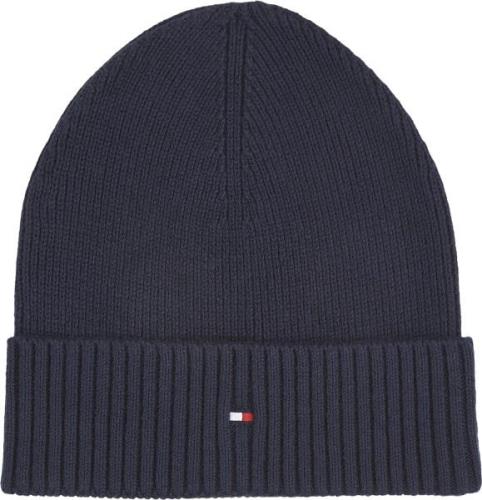 Tommy Hilfiger TH Flag Pima Cotton Beanie ONE SIZE - Huer hos Magasin