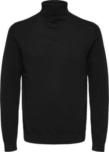 Selected Homme Slhberg Roll Neck B Noos Mand Sort Turtlenecks Str L - ...