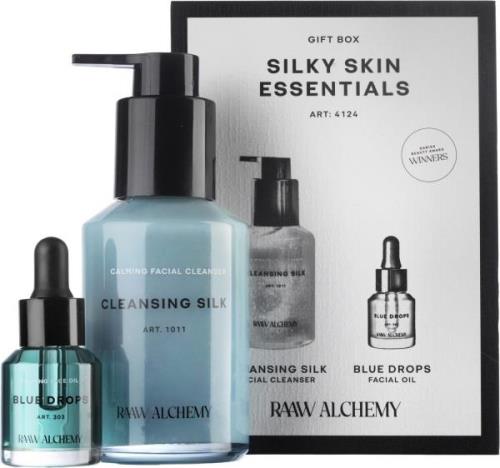 RAAW Alchemy Gift BOX Cleansing Silk & Blue Drops Mini - Hudplejesæt h...