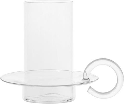 ferm LIVING Luce Candle Holder Clear Transparent Str 14,5x14x17 - Kron...