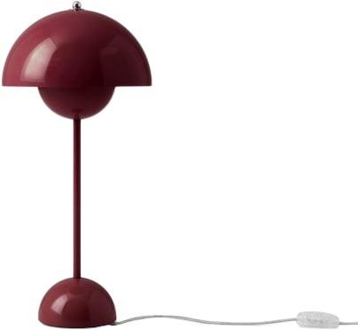 &Tradition Flowerpot VP3 Table Lamp Dark Plum Str H: 50 cm Ø: 23 cm - ...