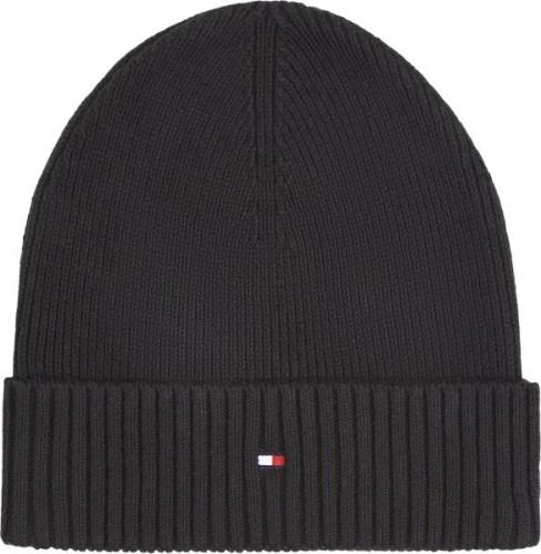 Tommy Hilfiger TH Flag Pima Cotton Beanie ONE SIZE - Huer hos Magasin