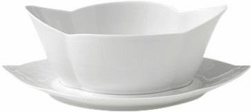 Royal Copenhagen Hvid Riflet 55 cl. Sovseskål Hvid - Serveringsskåle h...