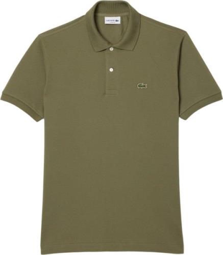 Lacoste Short Sleeved Ribbed Collar Shirt Mand Khaki Kortærmede Poloer...