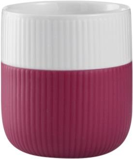 Royal Copenhagen Fluted Contrast Mug 35cl Raspberry Hvid, Hindbær Str ...