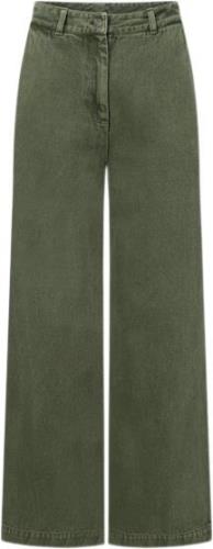 Nué Notes Porter Pants Kvinde Rifle Green Wide Jeans Str 40 - hos Maga...