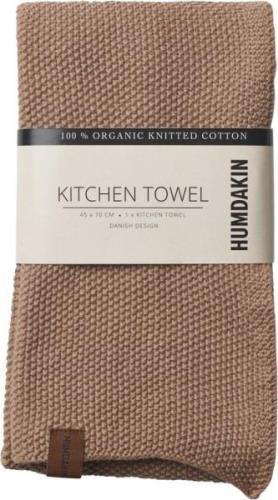 Humdakin Knitted Kitchen Towel Brun Str 45x70 cm - Viskestykker hos Ma...