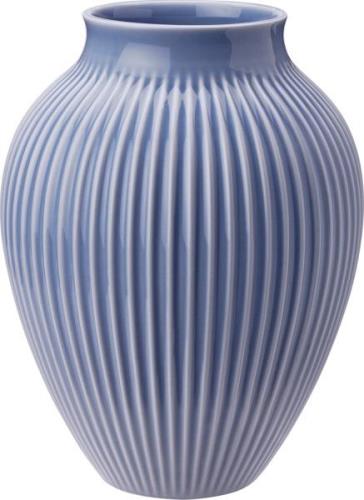 Knabstrup Keramik Knabstrup, Vase, Riller Lavendelblå, 27 cm Ripple La...