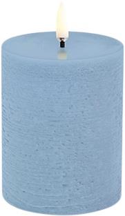 Uyuni LED Pillar Candle, Sky Blue, Rustic, 7,8x10,1 cm Lyse Blå - Led ...