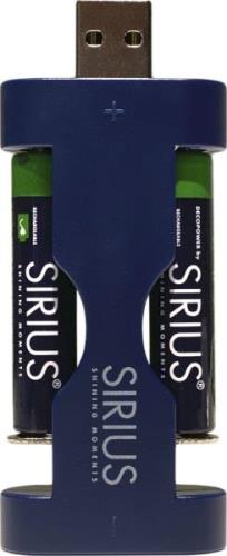 Sirius Decopower USB Charger Incl. 4xaaa Rechargeable Batteries Blue/g...