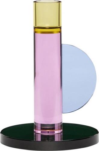 Hübsch Astro Candlestick Pink Blå/mørkegrøn/lyserød/gul Str ø10xh14cm ...