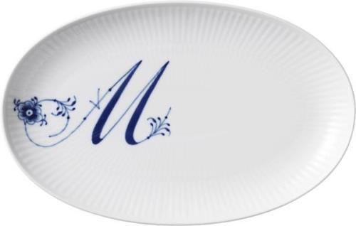 Royal Copenhagen Alphabet Coll Oval Asiette 23,5cm M M Str 23,5 cm - F...