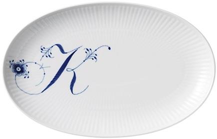 Royal Copenhagen Alphabet Coll Oval Asiette 23,5cm K K Str 23,5 cm - F...