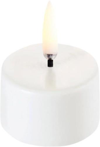 Uyuni LED Tealight Premium w/ Screw, Nordic White Wax, Smooth Hvid - L...