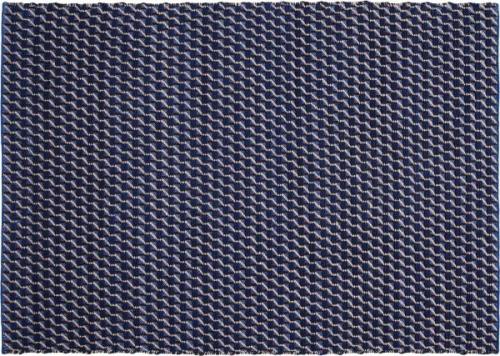 Hay Channel Rug60 x 200-blue, White 0008 Str 60 x 200 - Gulvtæpper hos...